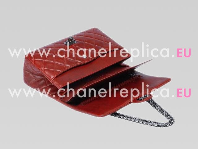 Chanel Lambskin Jumbo Bag Red AantiQue Silver Hardware A43290