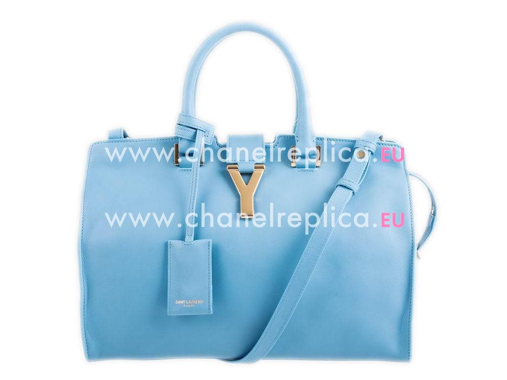 YSL Petit Cabas Chyc Y Calfskin Doctor Small Bag SkyBlue YSL311210