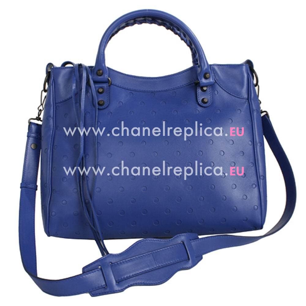 Balenciage Velo Calfskin Aged Brass hardware Bag Pink Blue B2055096