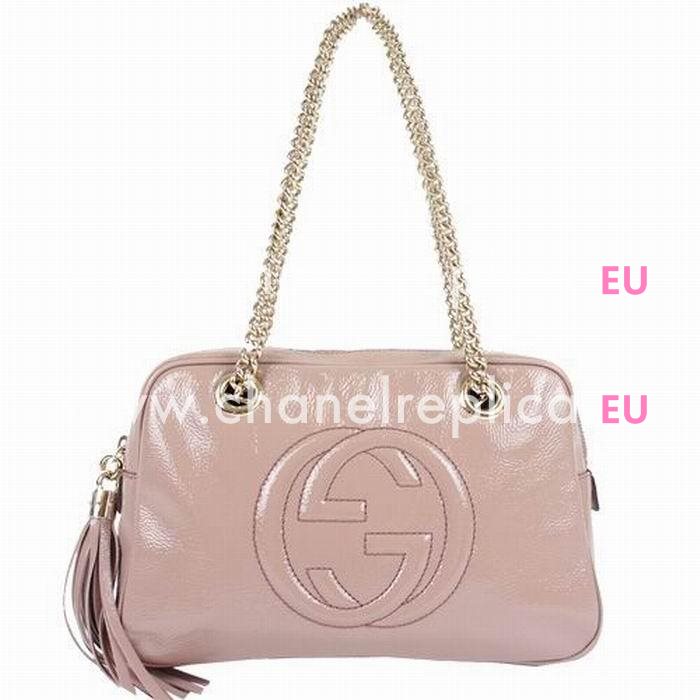 Gucci Soho GG Calfskin Shoulder Bag Pink G5355287