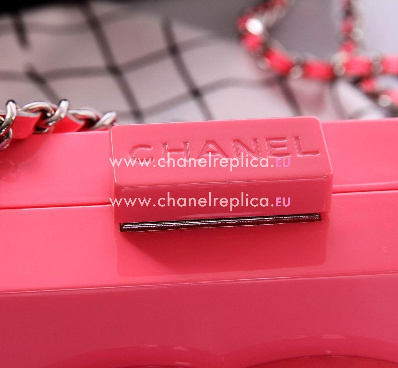 Chanel Pretty Lego Clutch Bag Hot Pink A5680B9