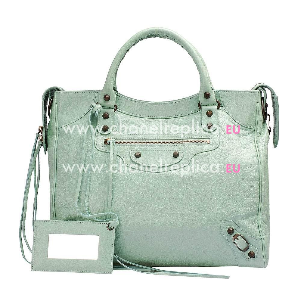 Balenciage Velo Lambskin Aged Brass hardware Bag Emerald Green B2055098