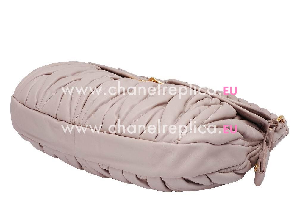 Miu Miu Matelasse Lux Nappa Leather Hobo Bag In Nude RR1300