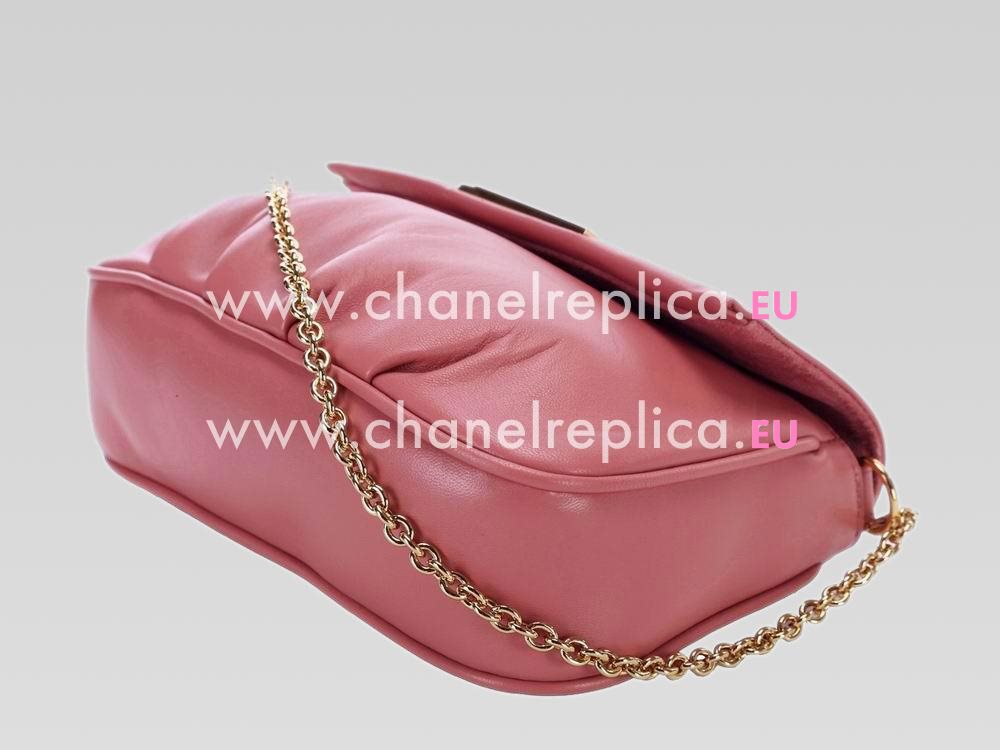 FENDI Mia Napa Lambskin Mini Chain Bag Pink F461646