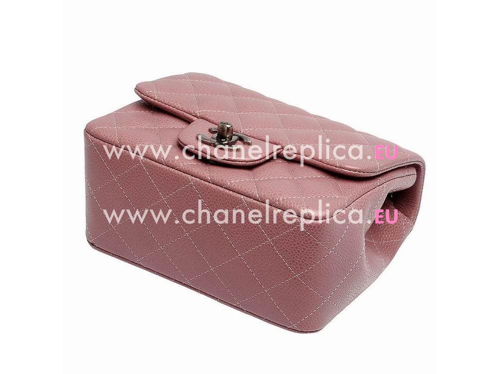 Chanel Mini Coco 2.55 Caviar Flap Bag Pink(Anti-Silver) A35227