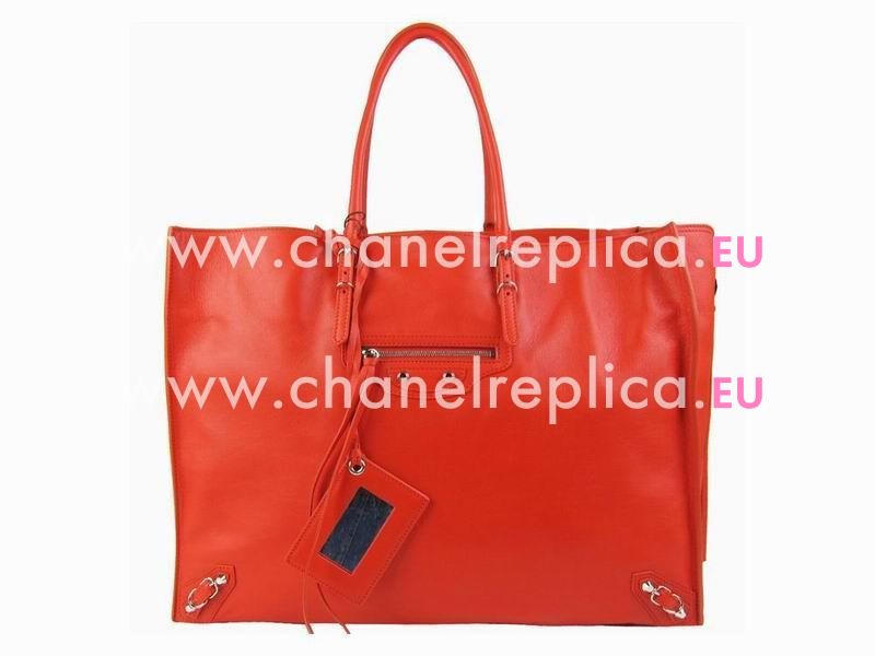 Balenciaga Papier A4 Zip Around Orange Red B20558074