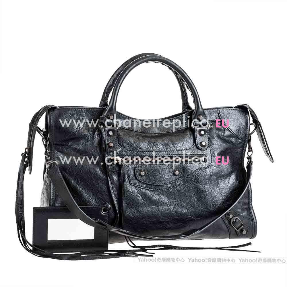 Balenciage City Lambskin Classic Bag Black B5598294