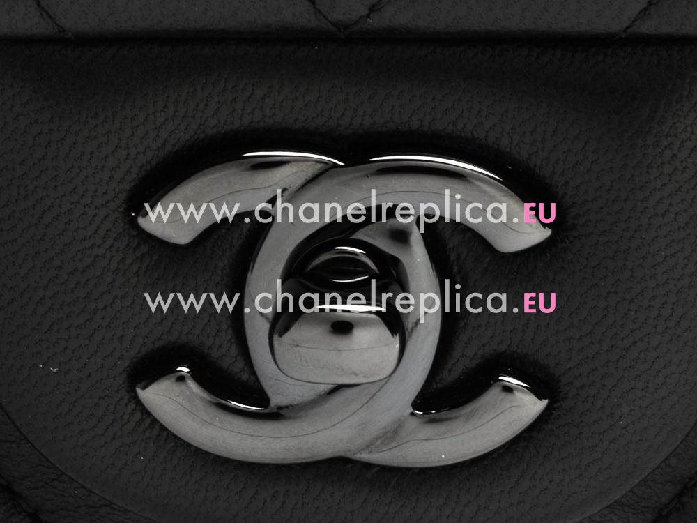Chanel Lambskin Chevron Mini Flap Bag Black Chain A35200BC