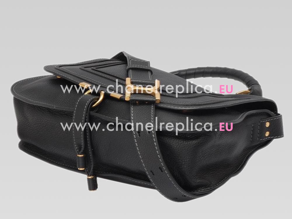 CHLOE Medium Marcie Calfskin Single Handle ShouldBag Black C459210