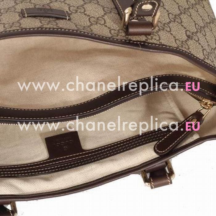 Gucci Supreme GG Plus Calfskin Tote Bag In Coffee G6111413