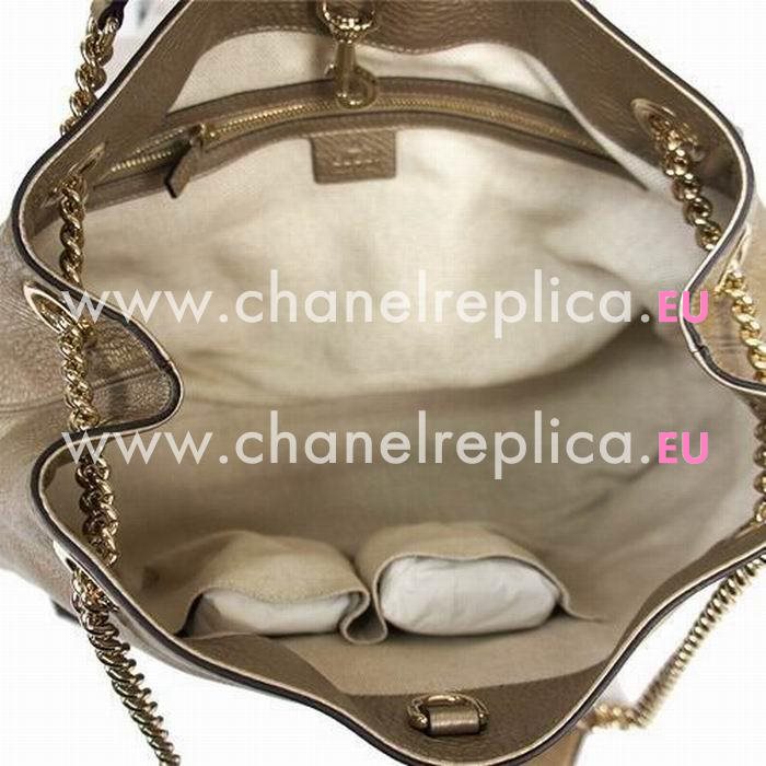 Gucci Soho GG Calfskin Bag Champagne Golden G5235744