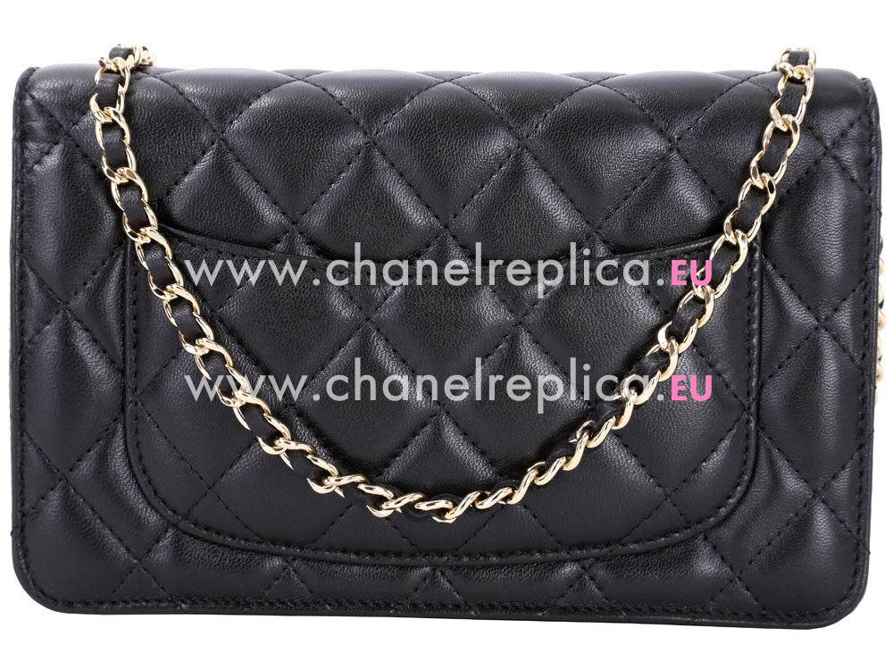 Chanel CC Lambskin Woc Bag Gold Chain Black A33814LBLG