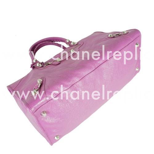 Balenciage Gaint 12 Work Lambskin Silvery hardware Bag Pink Perple B2055108