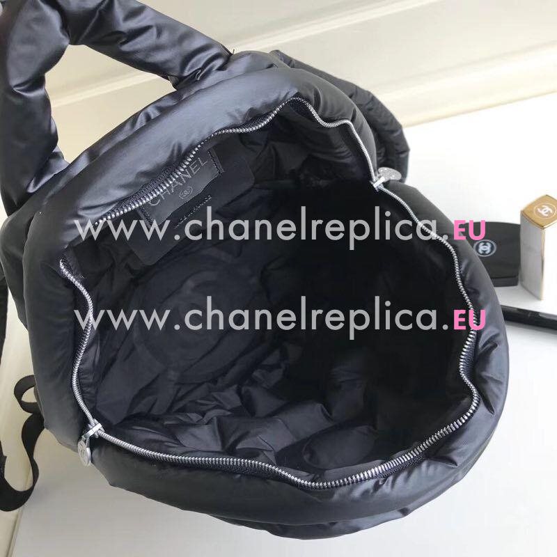 Chanel 2017 Winter Nylon Backpack Dark Gray A895478