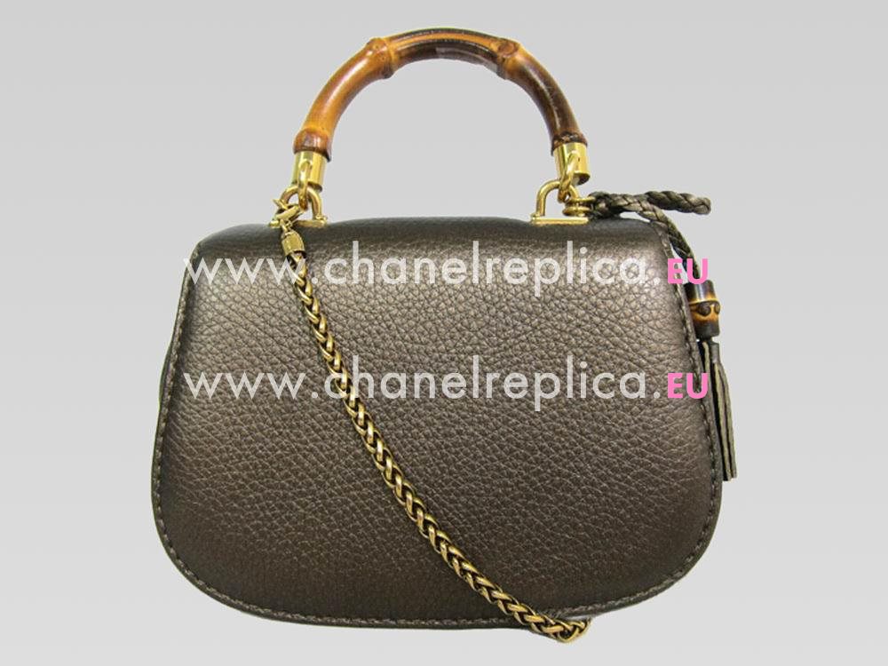 Gucci Bamboo-like Handle Crossbody Bag In Bronze G269969 AH90T 2314