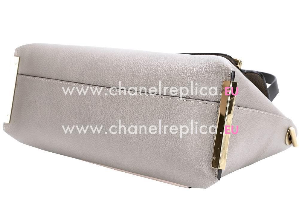 Chloe Clare Calfskin Hand Bag In Gray CA55994