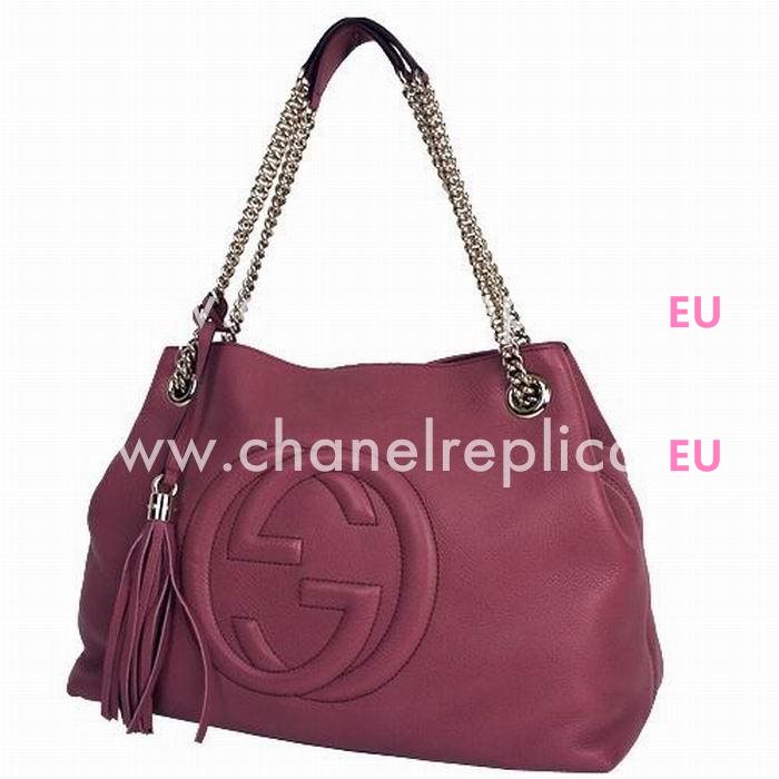 Gucci Soho GG Calfskin Bag Lavender Purple G5355288