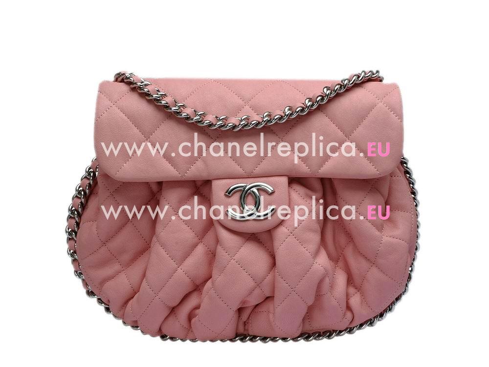 Chanel Quilted Wrinkled Calfskin Leather Crossbody Bag A51453