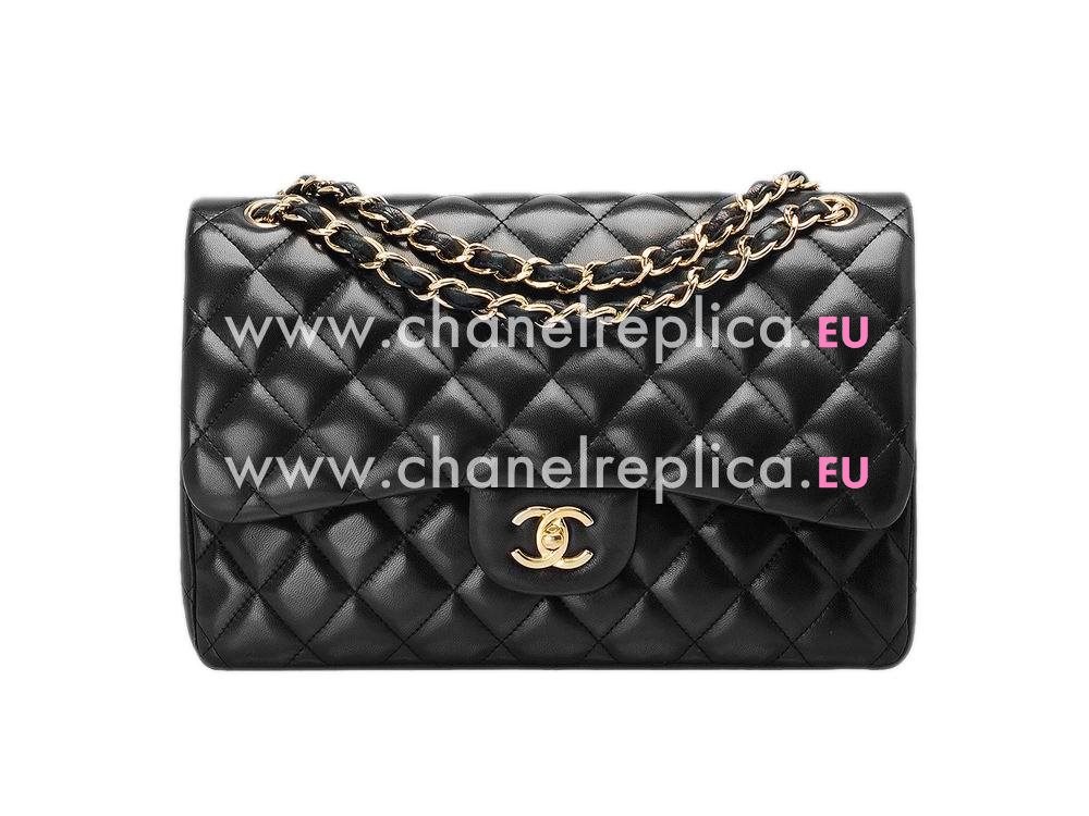 Chanel LambskinJumbo Double Flap Bag Black(Golden) A50995BL