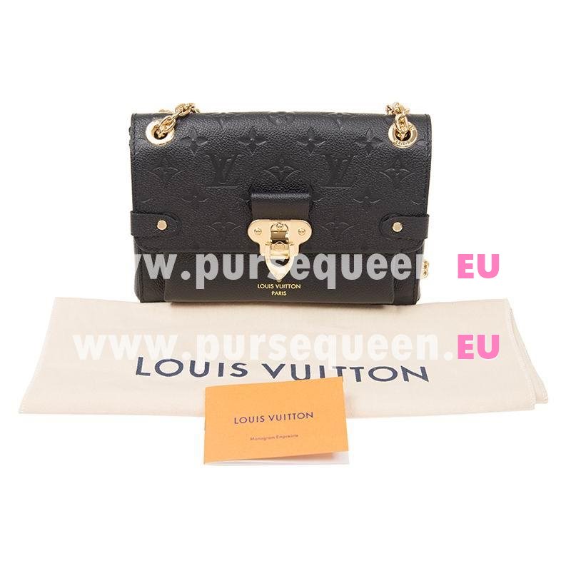 Louis Vuitton Embossed Supple Grained Cowhide VAVIN BB Black M44550