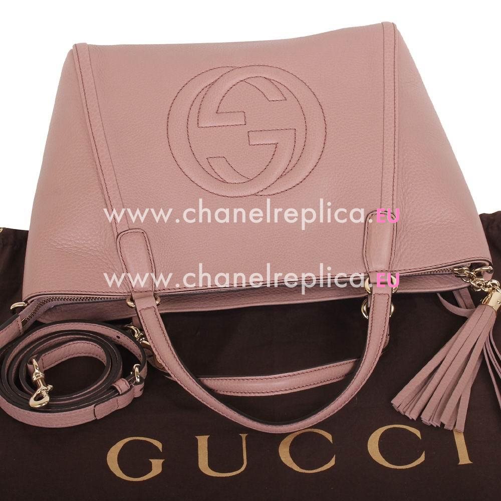 Gucci Soho GG Caviar Calfskin Bag Pink G5355287