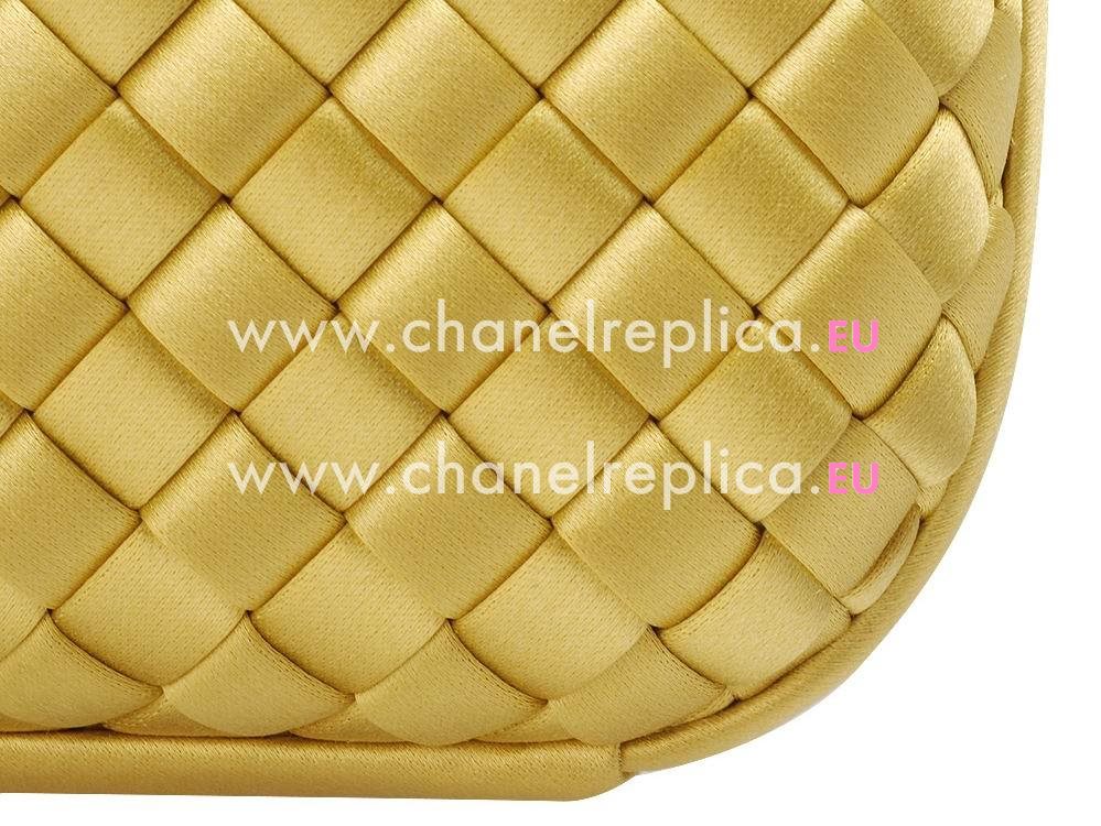 Bottega Veneta Satin Intreccio Impero Ayers Knot Yellow BV53562