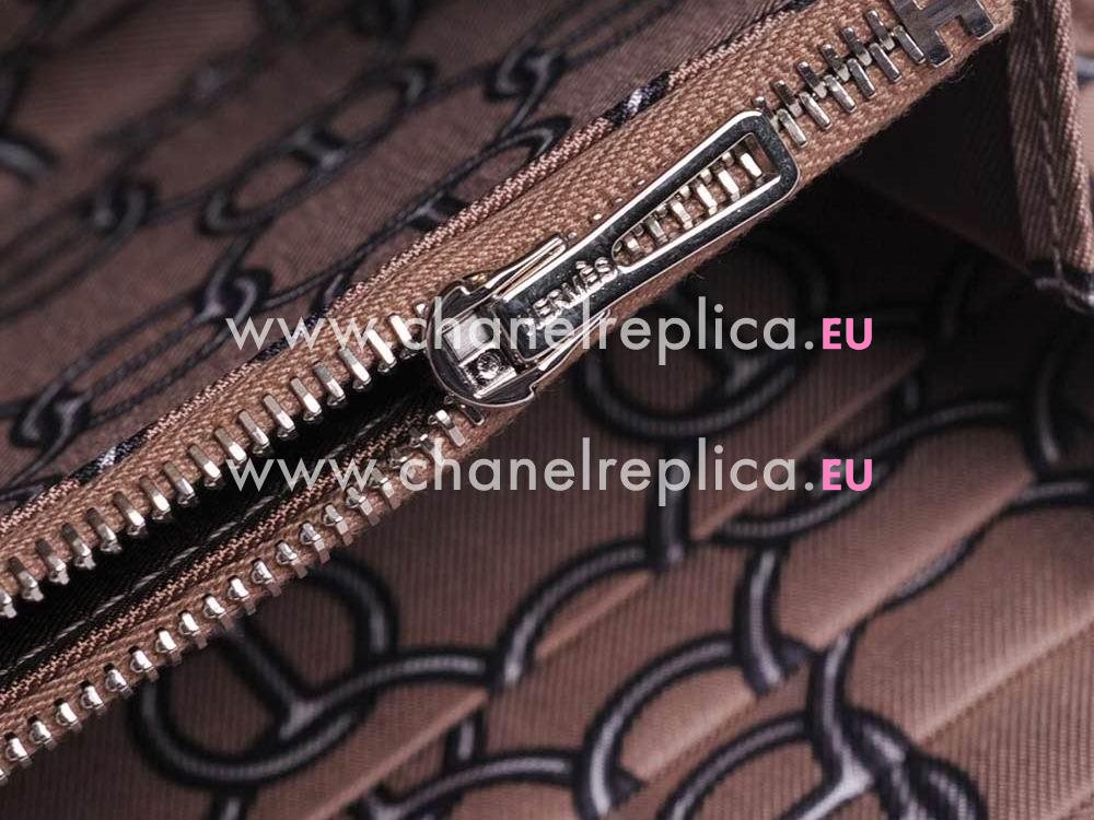 Hermes Silk in Epsom Leather Long Wallet Silvery Hardware Pink H56880