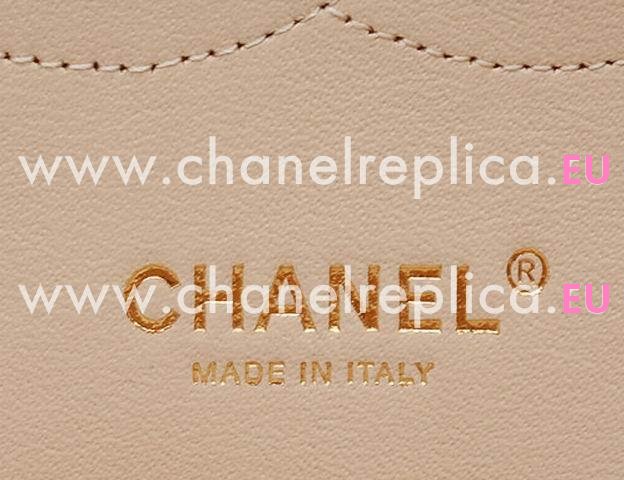 Chanel Beige Lambskin Jumbo Double Flap Bag Golden Chain A28600AG