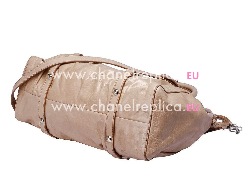 Miu Miu Vitello Lux Calfskin Large Shoulder Bag Beige RN0957
