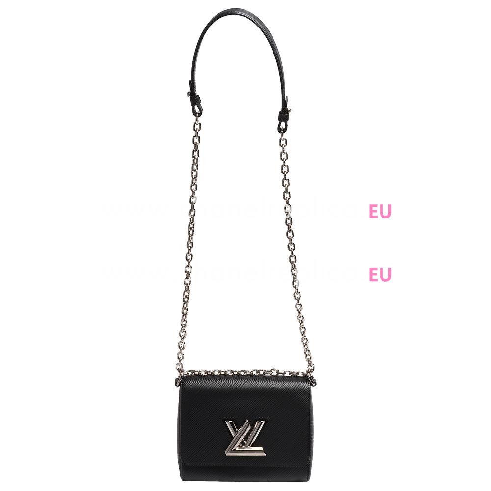 Louis Vuitton Epi Leather Twist PM Shoulder Bag Black M50332
