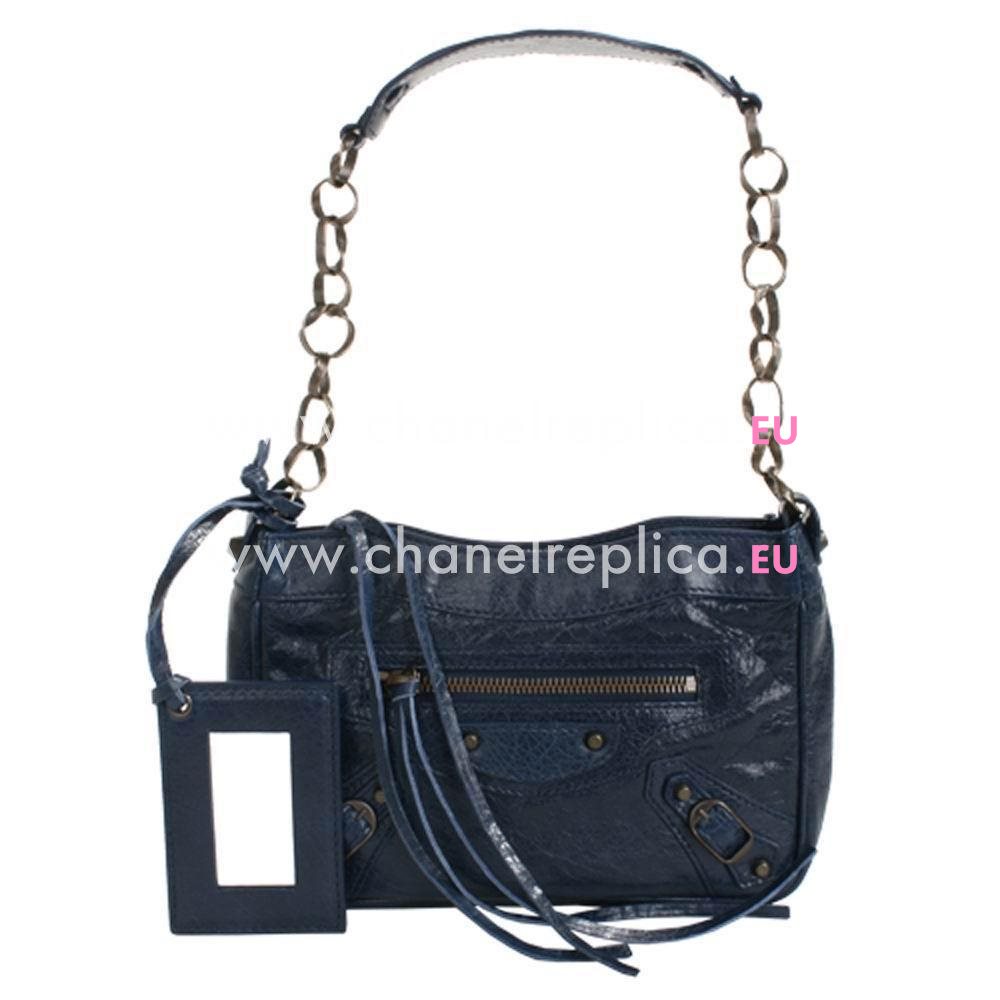 Balenciaga Miroir Calfskin Bag Navy Blue B6112204