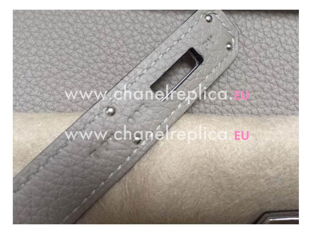 Birkin 35 Togo Leather Gris Tourterelle Silver Hardware H1035ETT