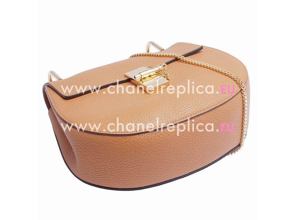 Chloe Drew Grain Leather Golden Chain Mini Bag Milk Tea CH982805