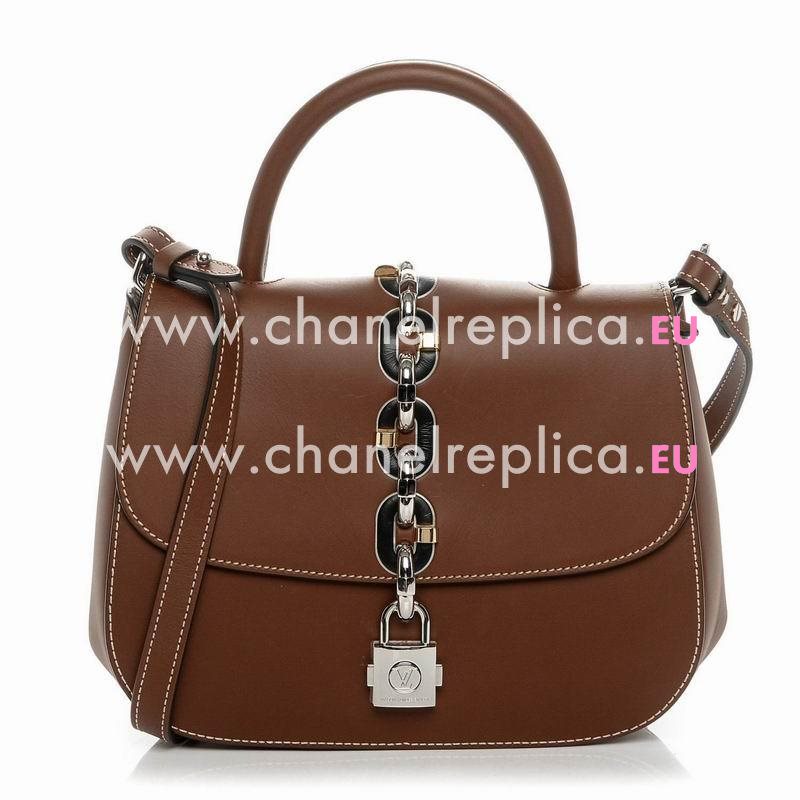 Louis Vuitton Calfskin Exterior Chain It Bag PM Brown M54619