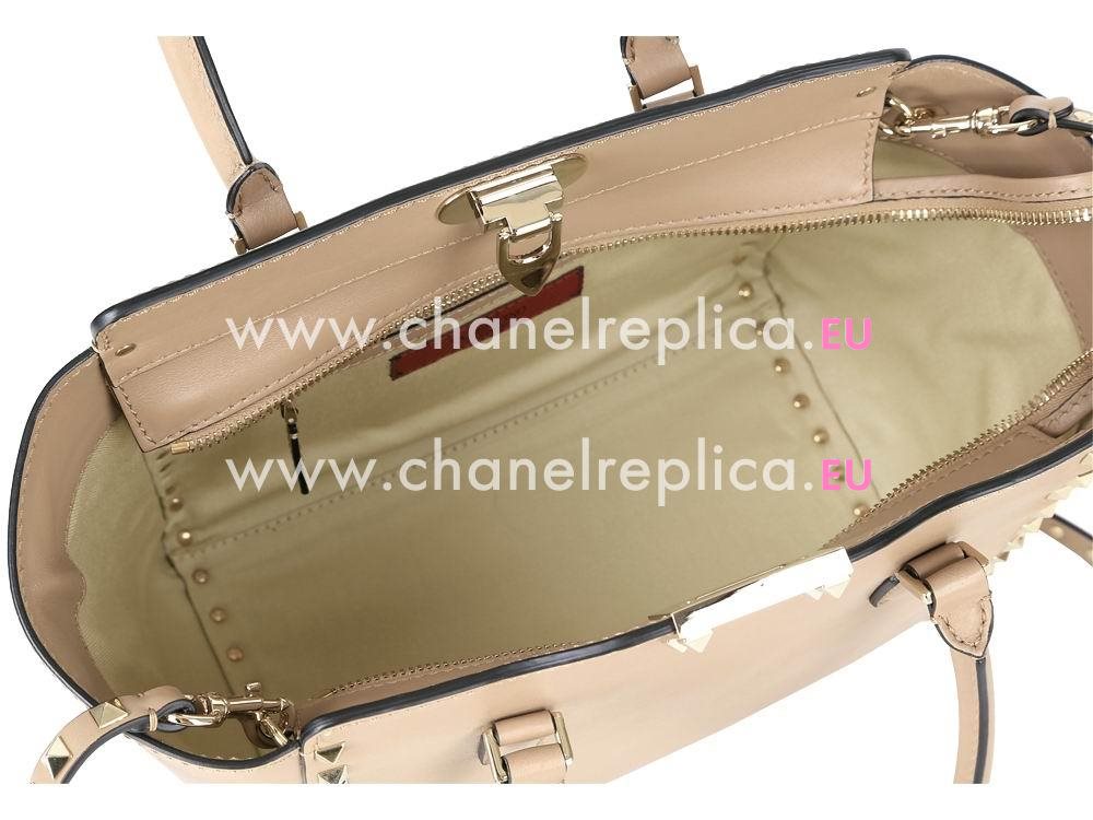 Valentino Rockstud Calfskin Small Handbag Khaki VA59321