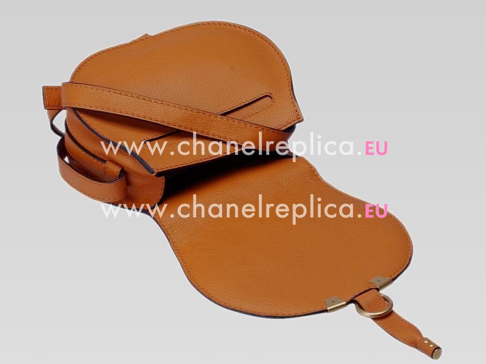 CHLOE Nano Marcie Calfskin Saddle Bag Light Caramel C483353