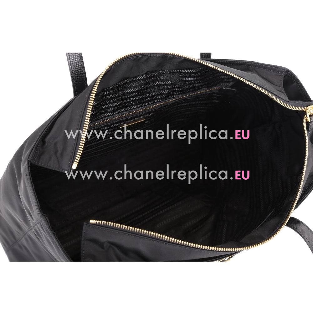 Prada Robot Nylon Zipper Tote bag Black P7031301
