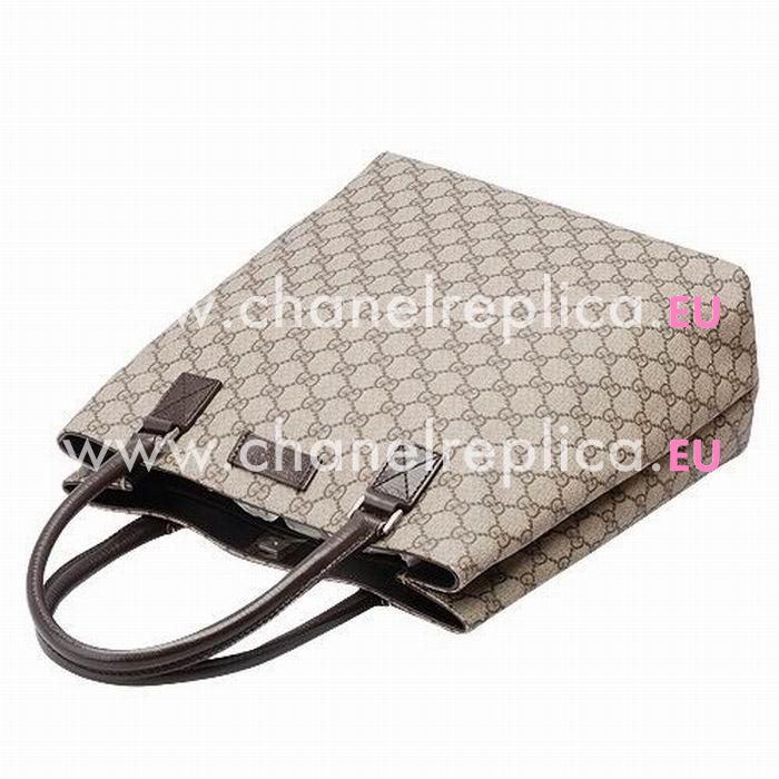 Gucci Classic GG Plus PVC Handle Bag In Coffee G5091476