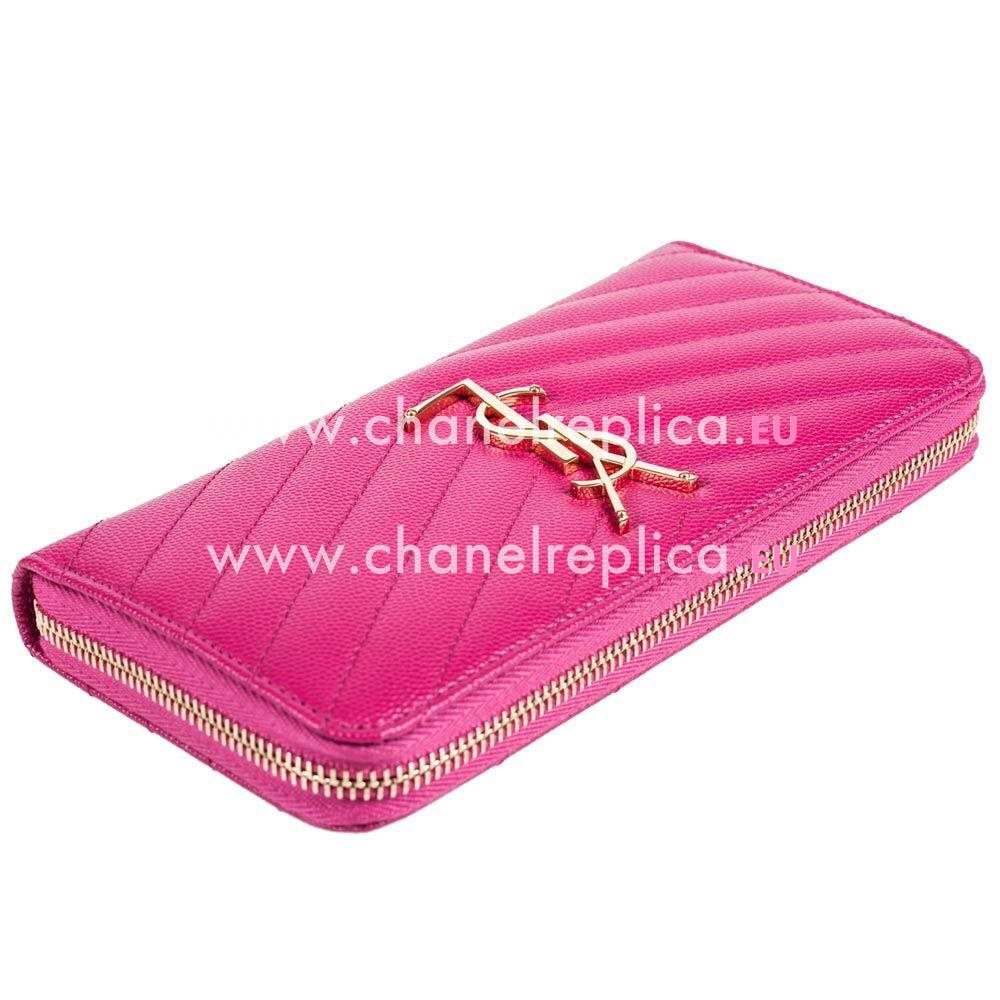 YSL Saint Laurent Caviar Calfskin Wallets In Pink YSL5350299