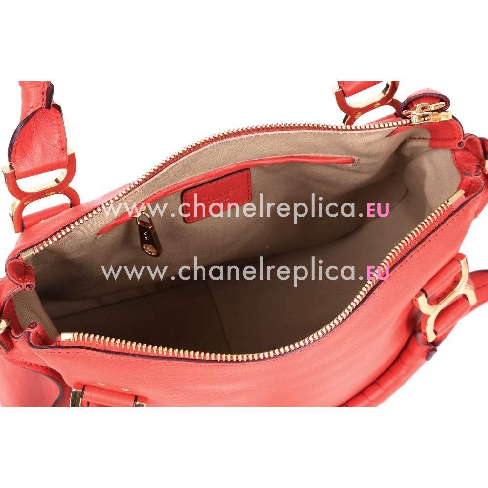 CHLOE Marcie Calfskin Bag Paprika Red CL7040512