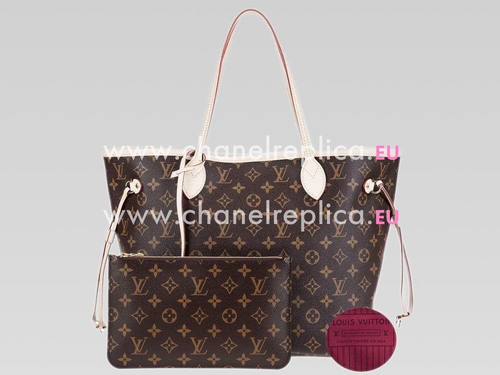 Louis Vuitton Monogram Canvas Neverfull MM Fushcia M40996