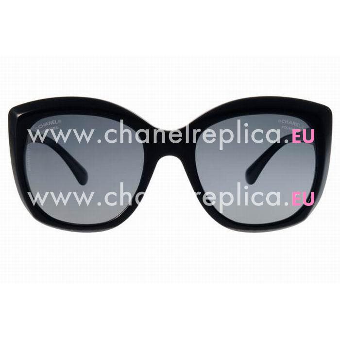 Chanel Metal Plastic Frame Sunglasses Black A7082508