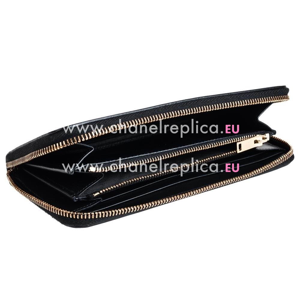 YSL Saint Laurent Calfskin Y Wallets In Black YSL5734970