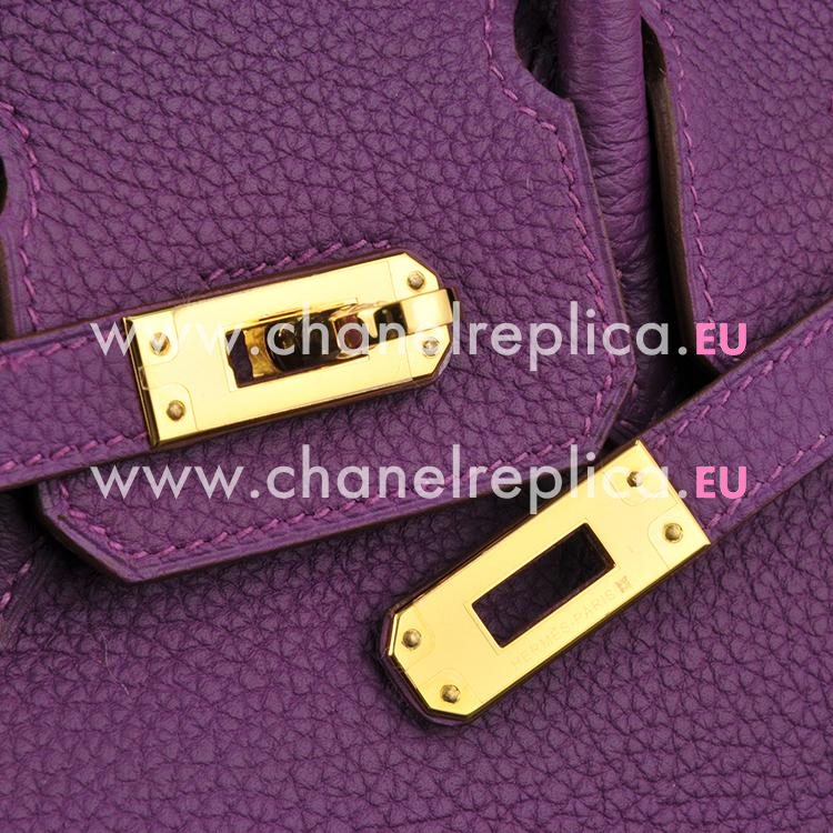 Hermes Birkin 25 P9 Anemone Togo Leather Gold Hardware Hand Sew Bag HB1025TPA