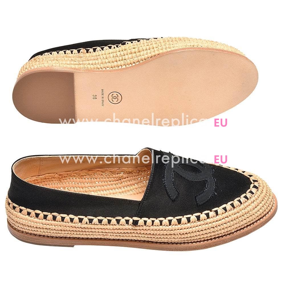 Chanel Espadrilles Calfskin/Tussores Pencil Shoes (Colored Blue) AG506723