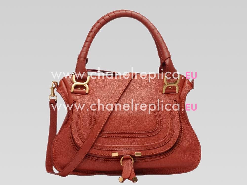 CHLOE Medium Marcie Double Handle Bag Maple-leaf Red C471529