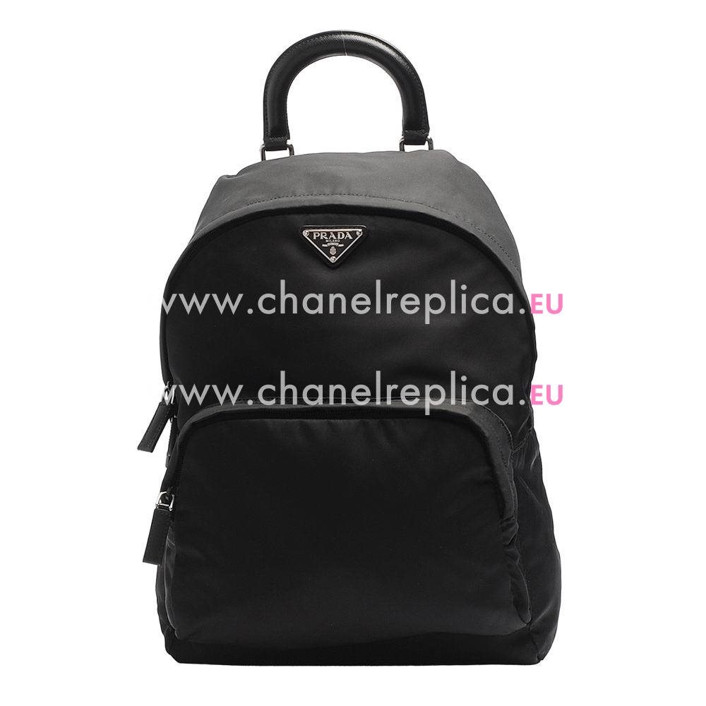 Prada Classic Triangle Logo Nylon Backpack Black PR7054115