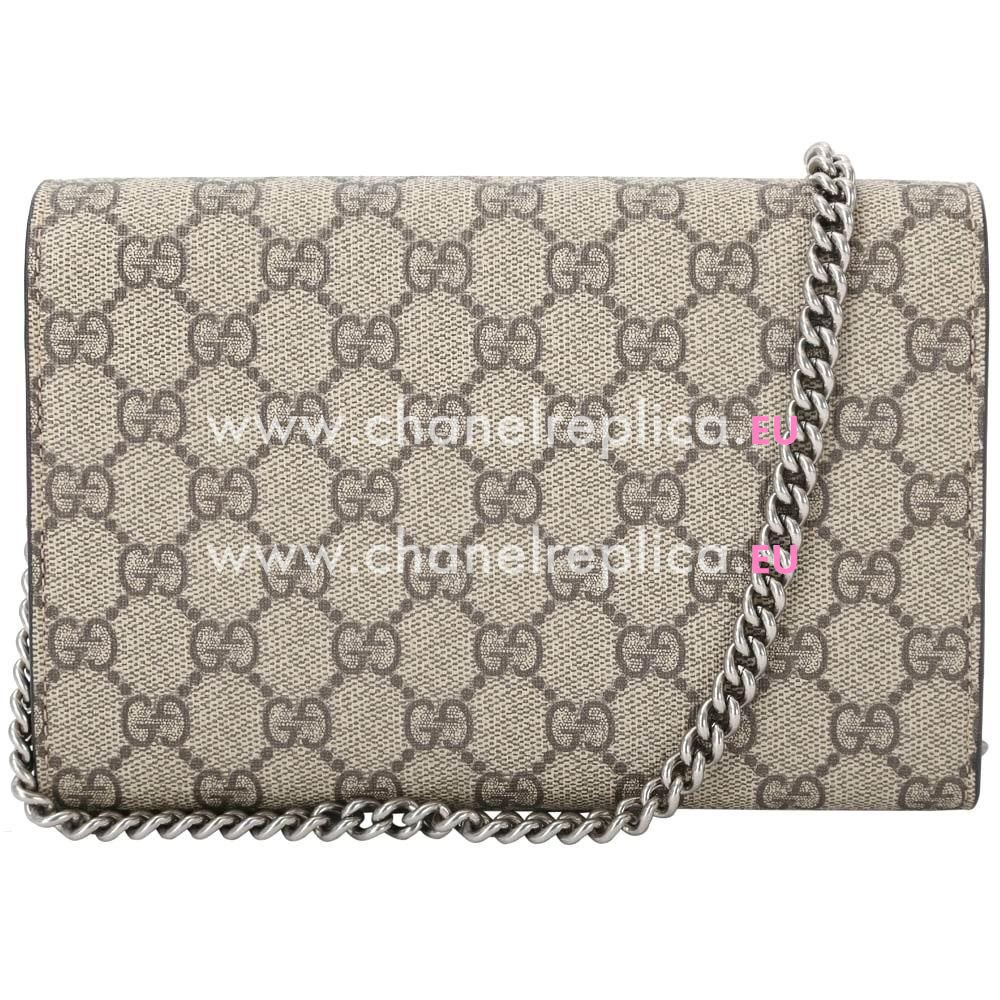 Gucci Dionysus GG Supreme PVC Leather Bag In Khaki G554520