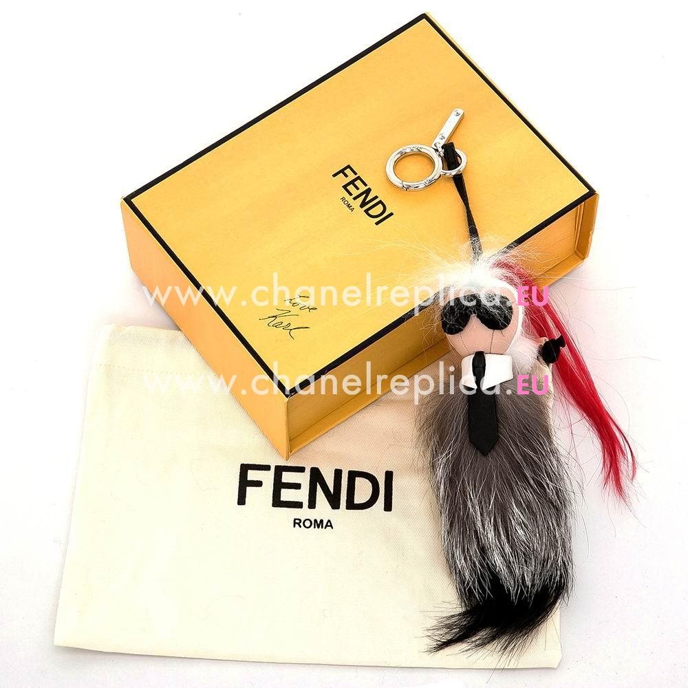 FENDI Karlito Bag Bugs The Fox Pendant Pink F6122808