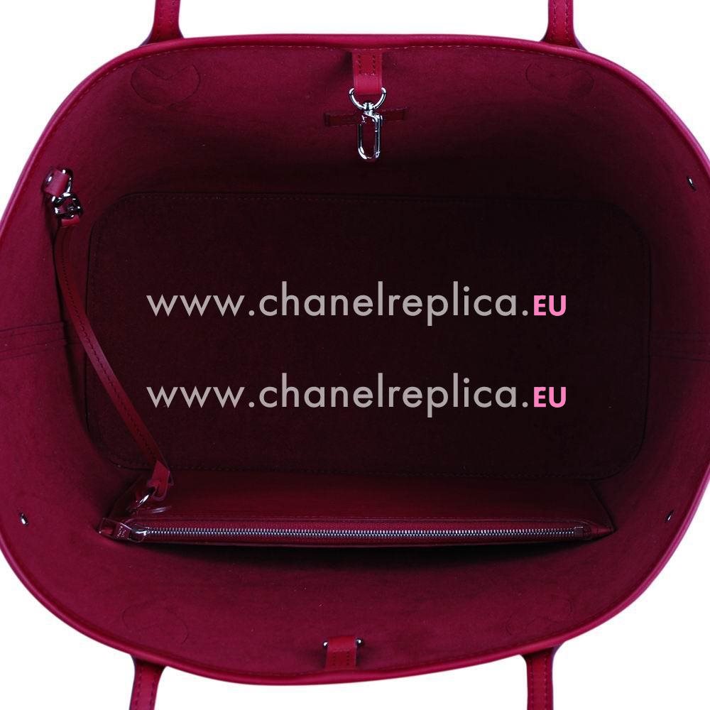 Louis Vuitton Classic EPI Water ripple Neverfull MM Bag In Purple Red M40882